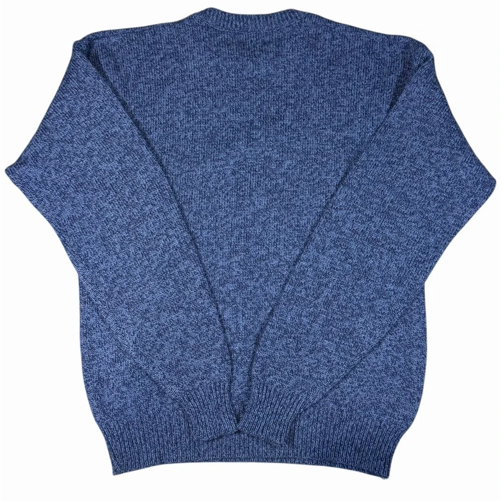 Vintage Eddie Bauer Wool Sweater Mens XL Tall Blue Made in USA Crewneck Kint